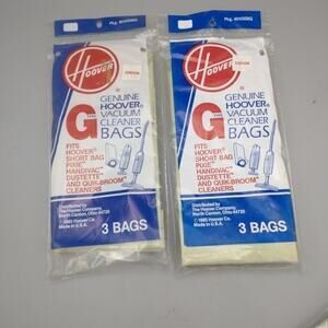 2-Hoover Vacuum Cleaner Bags Type G 4010008G 3 Pack 6 Bags Total